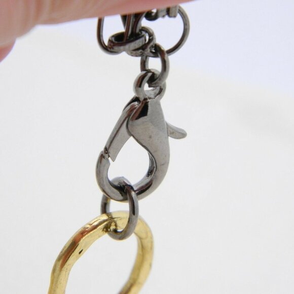 SS Gold Tone Geometric Abstract Bracelet - Picture 3 of 4